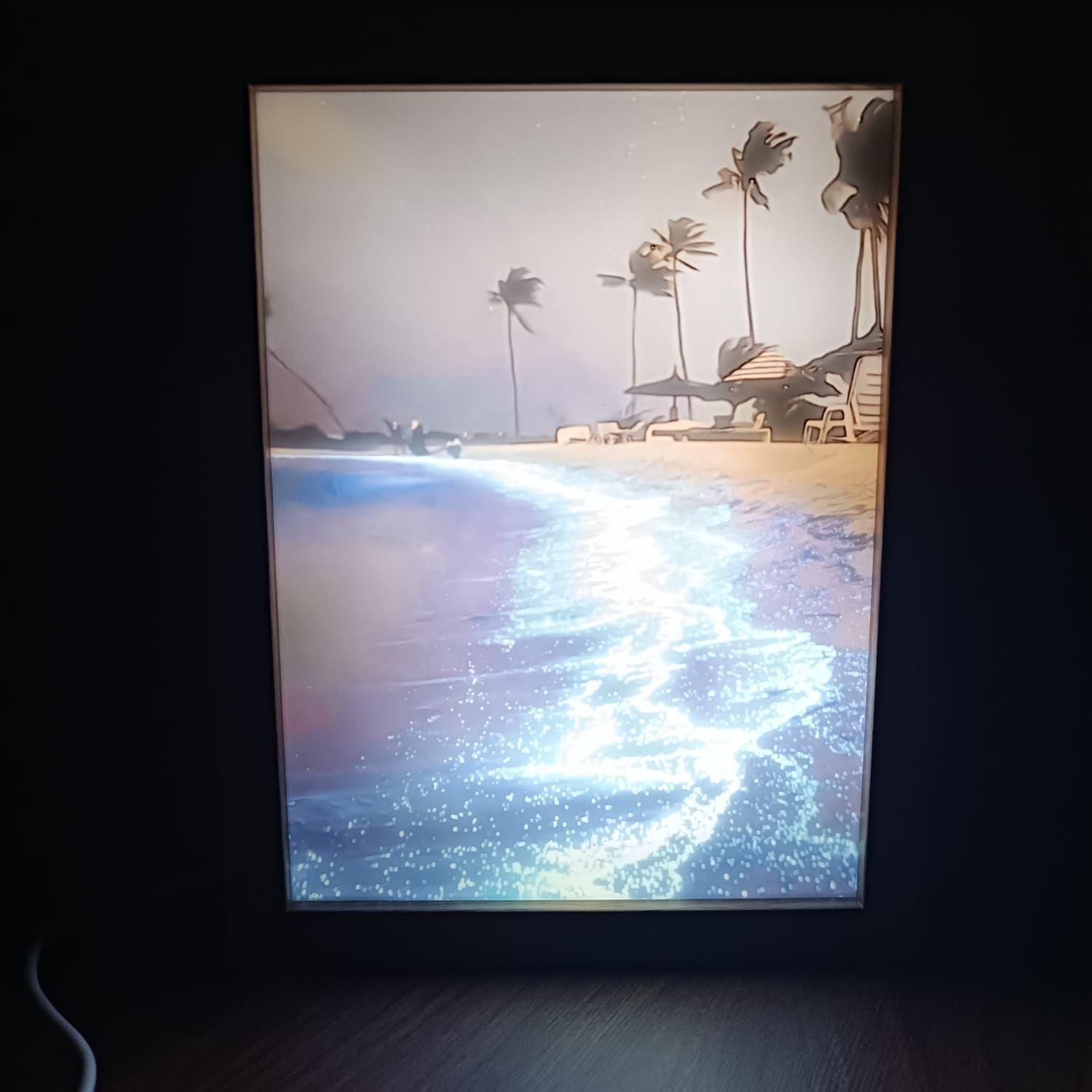 Cuadro Led de Playa 23x18cm-4