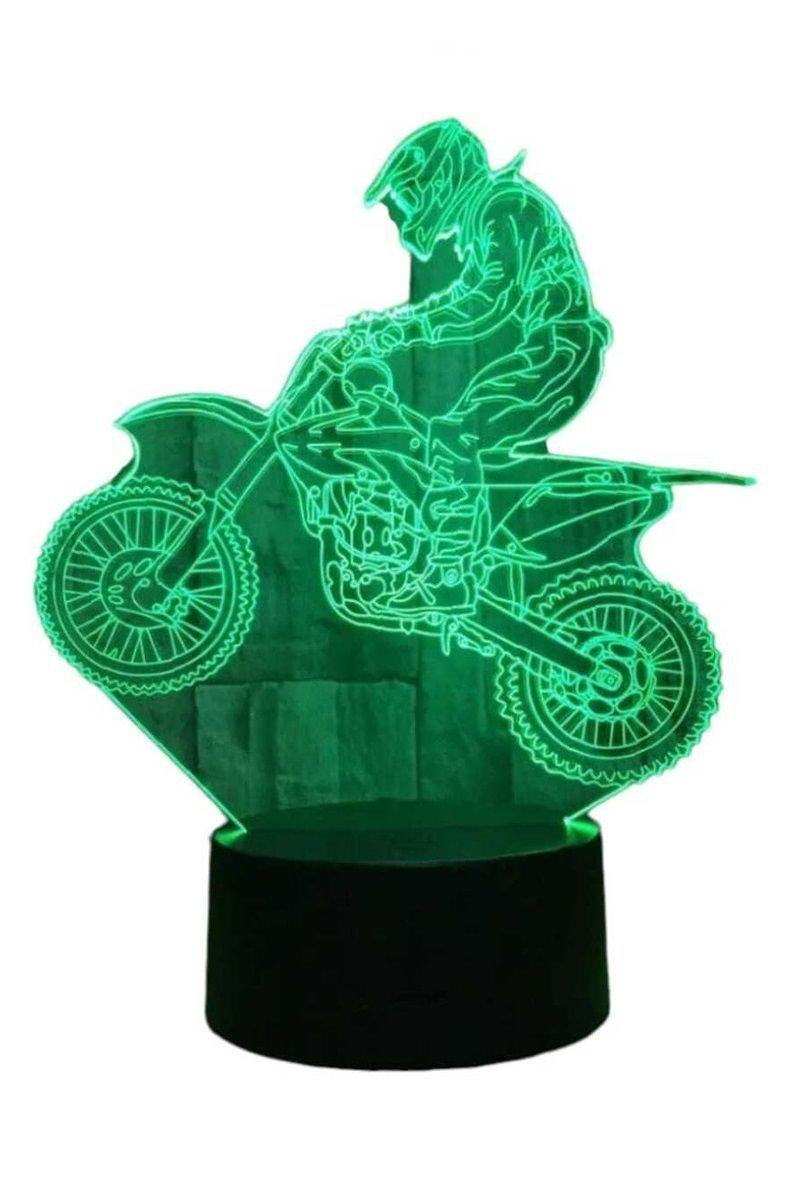 Lámpara Ilusión 3D Motocross 7 Colores-3
