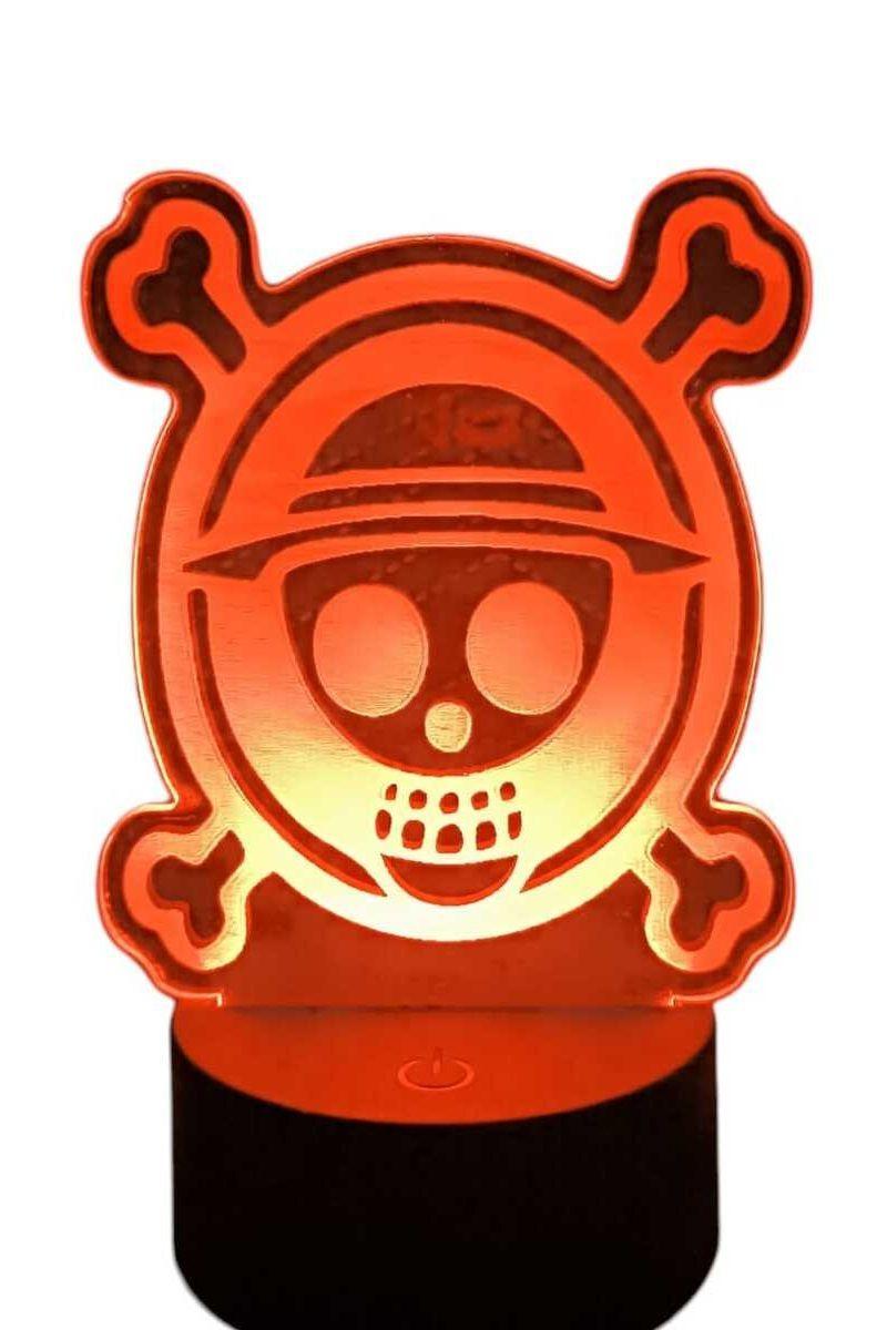 Lámpara Ilusión 3D Logo One Piece 7 Colores-4