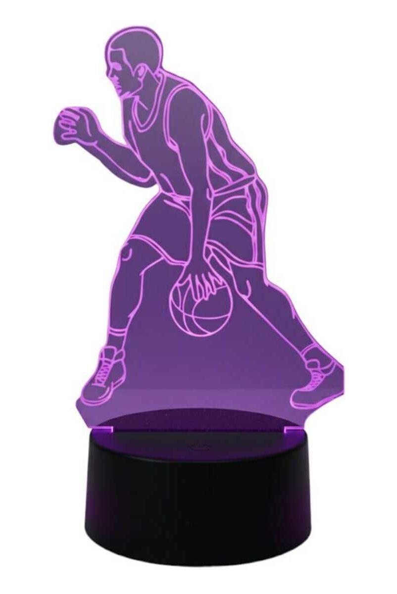 Lámpara Ilusión 3D Básquet 7 Colores-2