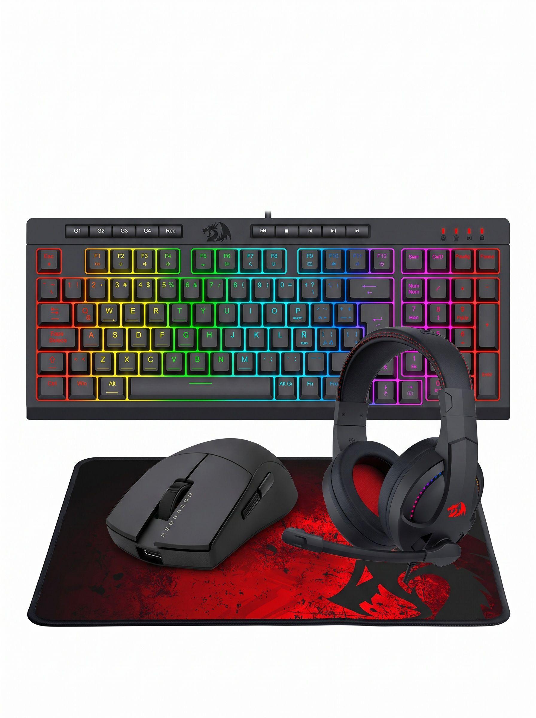 Kit Teclado Mouse Redragon K552 BA 4 en 1-1