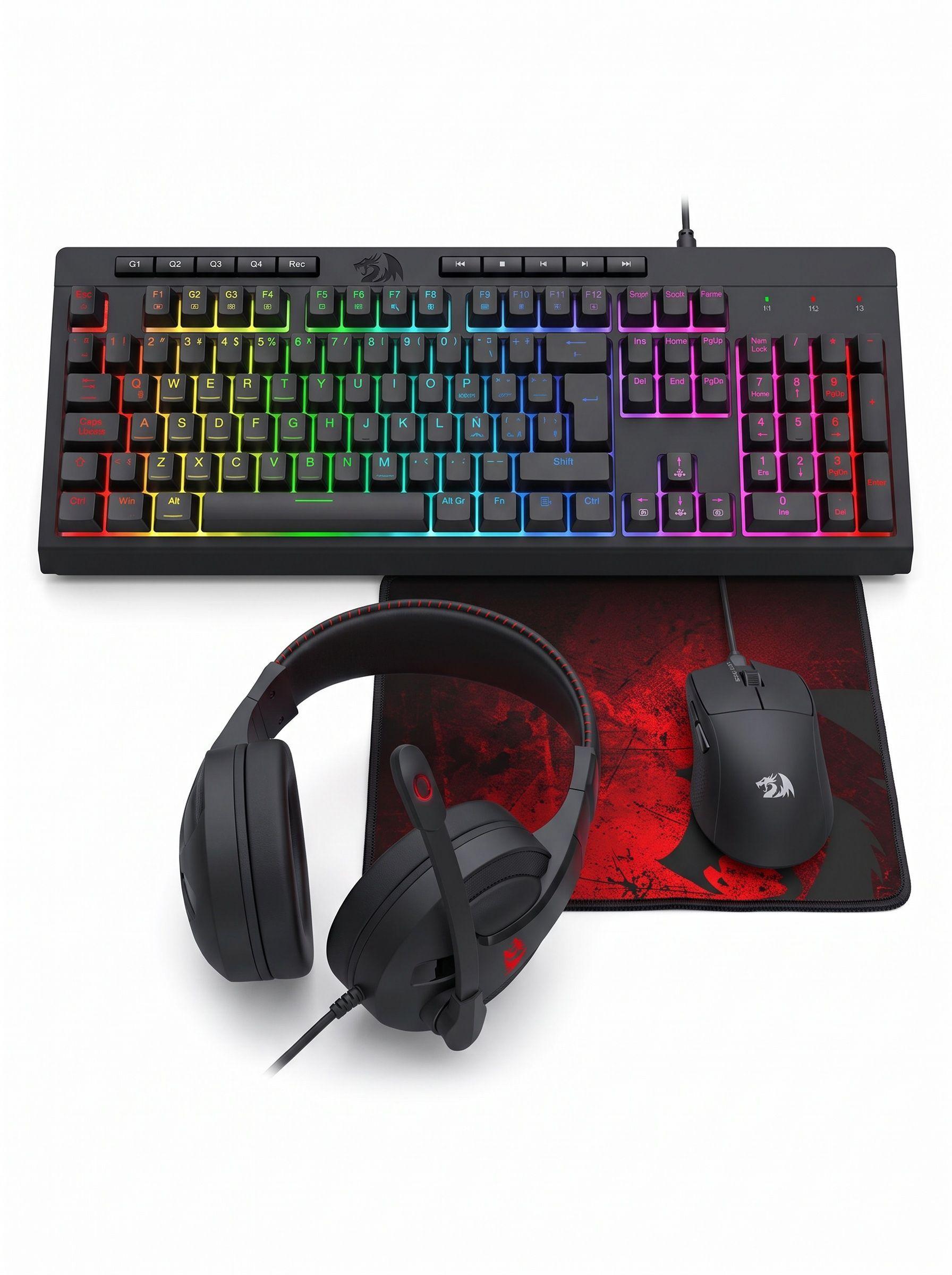 Kit Teclado Mouse Redragon K552 BA 4 en 1-4
