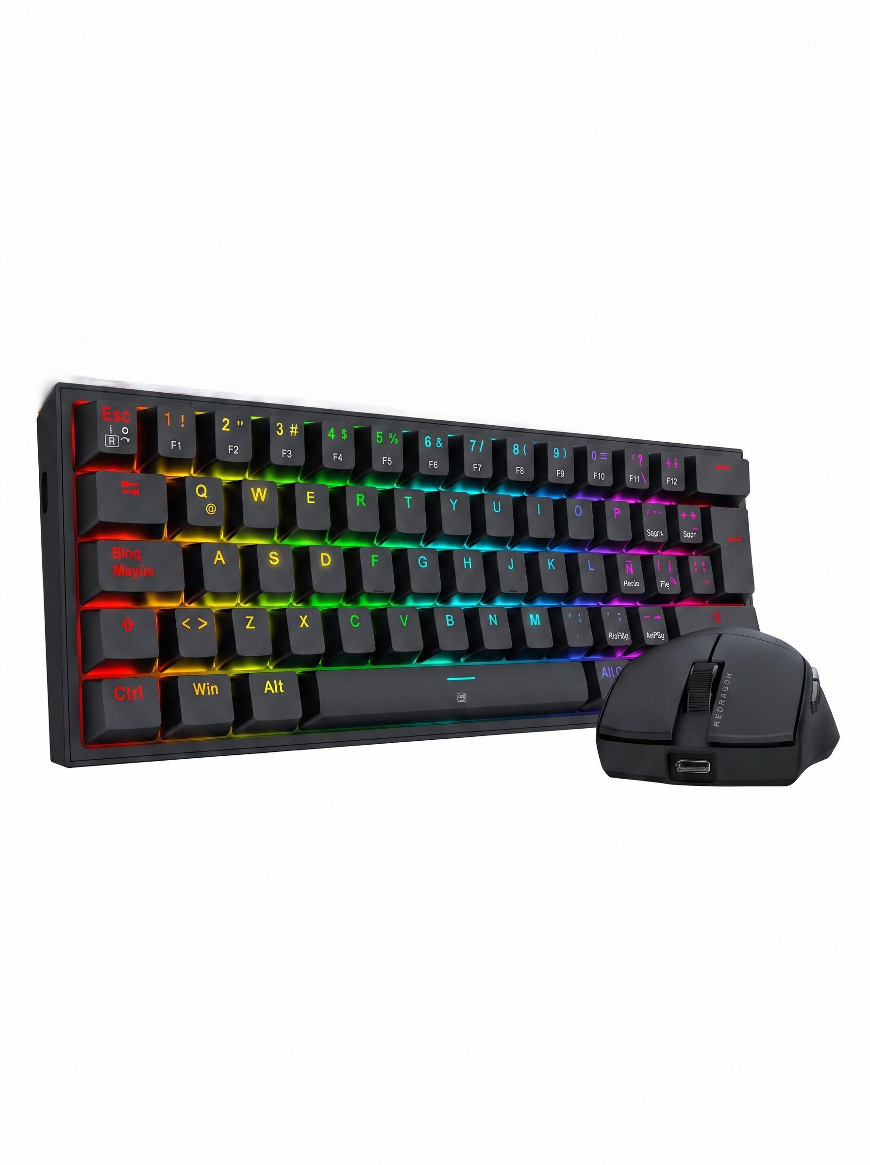 Kit Gamer Redragon S143 Teclado Y Mouse K617rgb Sp M724-0