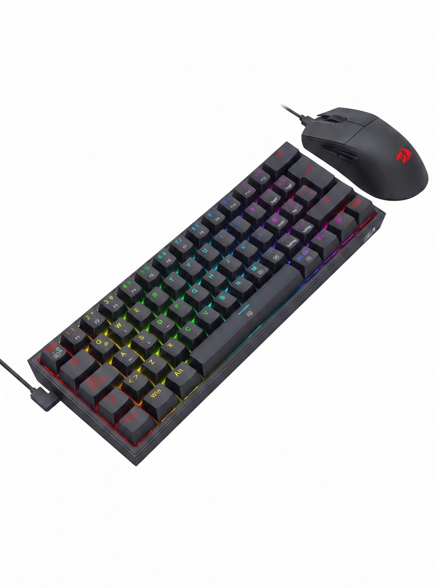 Kit Gamer Redragon S143 Teclado Y Mouse K617rgb Sp M724-2