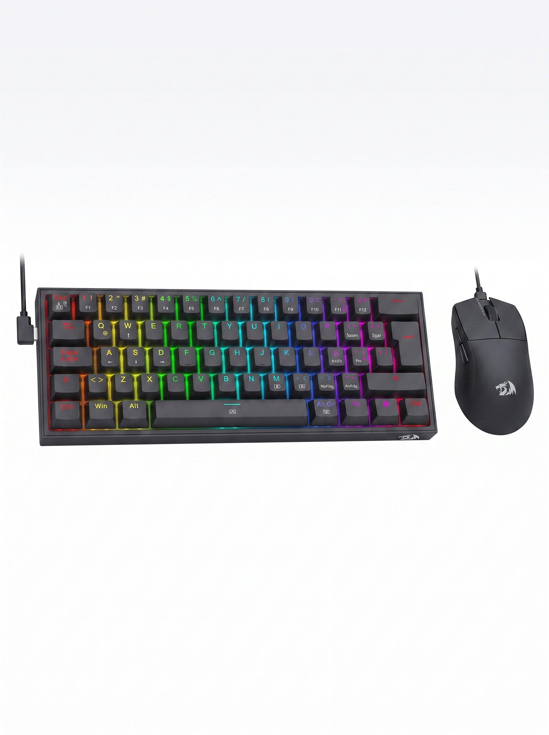Kit Gamer Redragon S143 Teclado Y Mouse K617rgb Sp M724-3