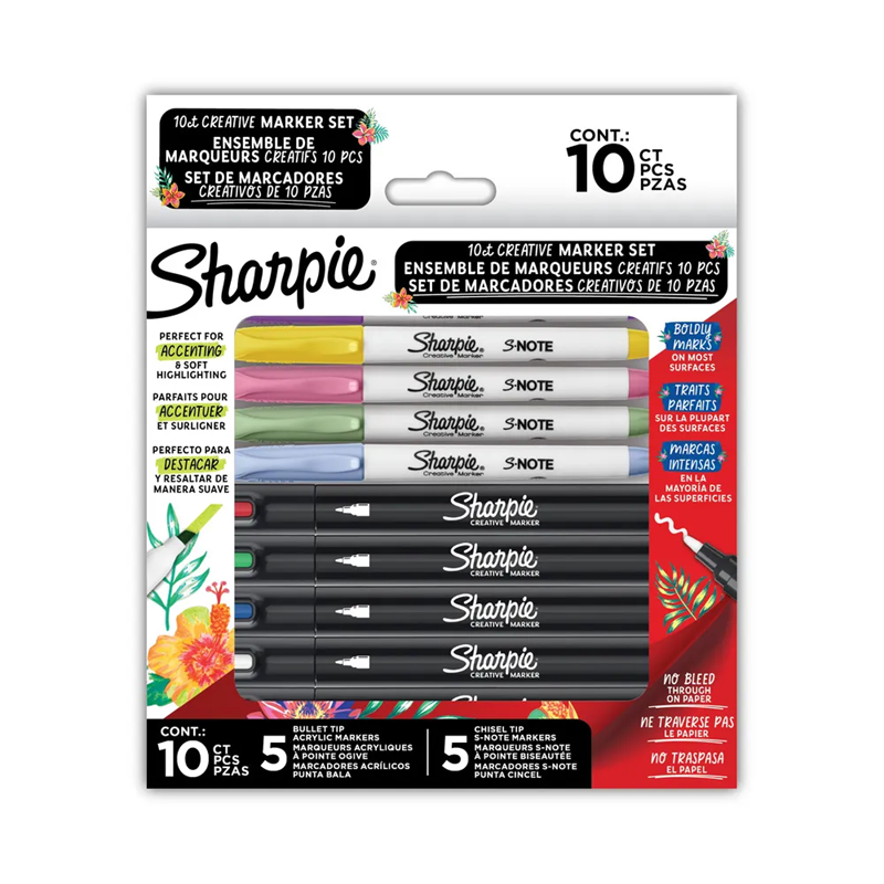 Marcador Y Destacador Acr lico Sharpie Holiday Pack 10-0