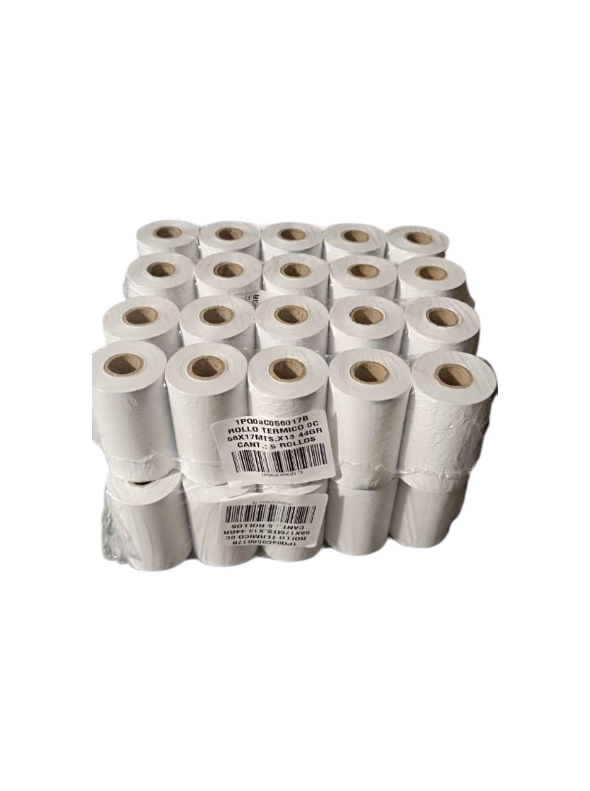 Rollos De Papel Termico 56mm X 17 Metros Pack 40-0
