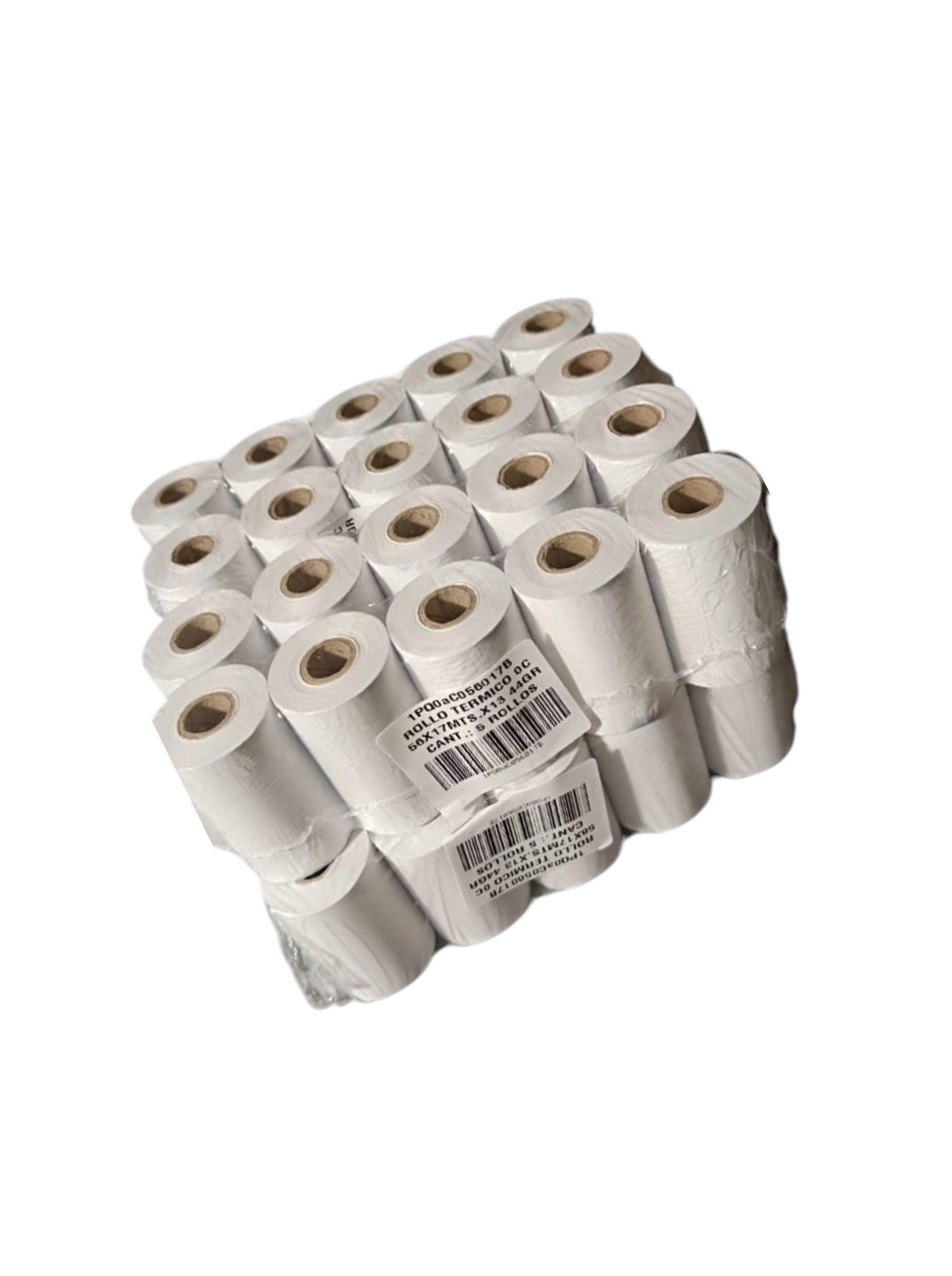 Rollos De Papel Termico 56mm X 17 Metros Pack 40-1