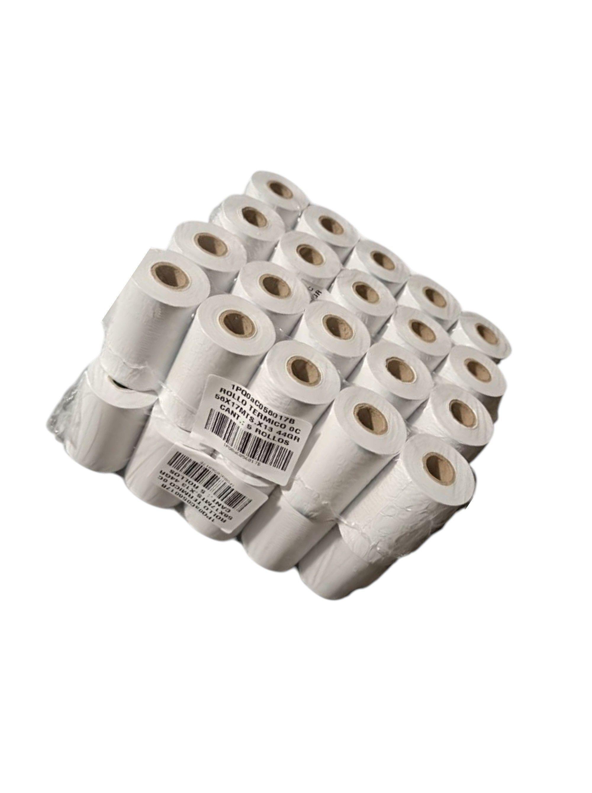 Rollos De Papel Termico 56mm X 17 Metros Pack 40-2