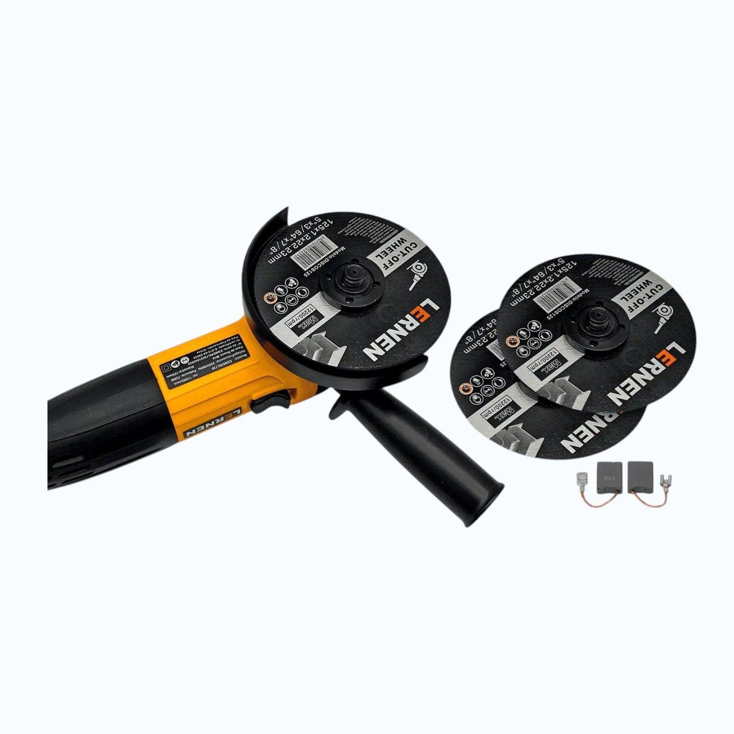 Esmeril Angular Electrico Lernen 125mm 720w Con 8 Discos-3