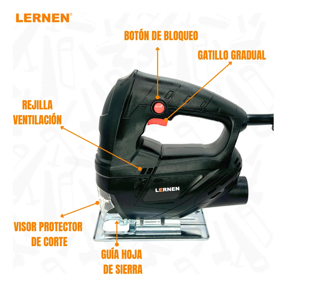 Sierra Caladora 400w 3000 Rpm Cuchillo 55mm-2