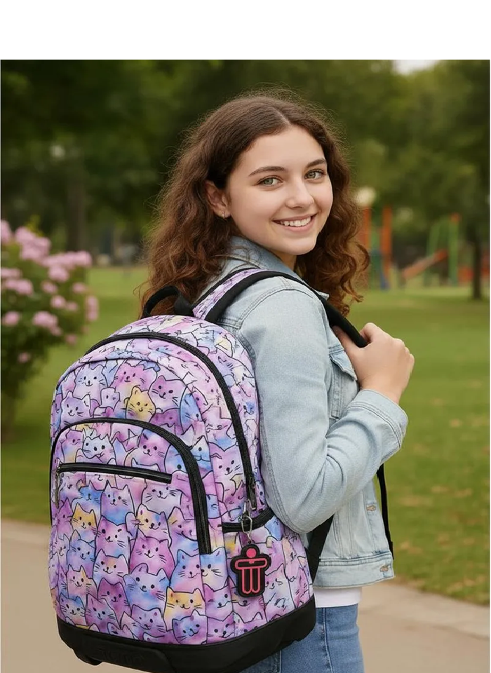 Morral Con Rueda Bomper Renglon Glitter 1i2-2