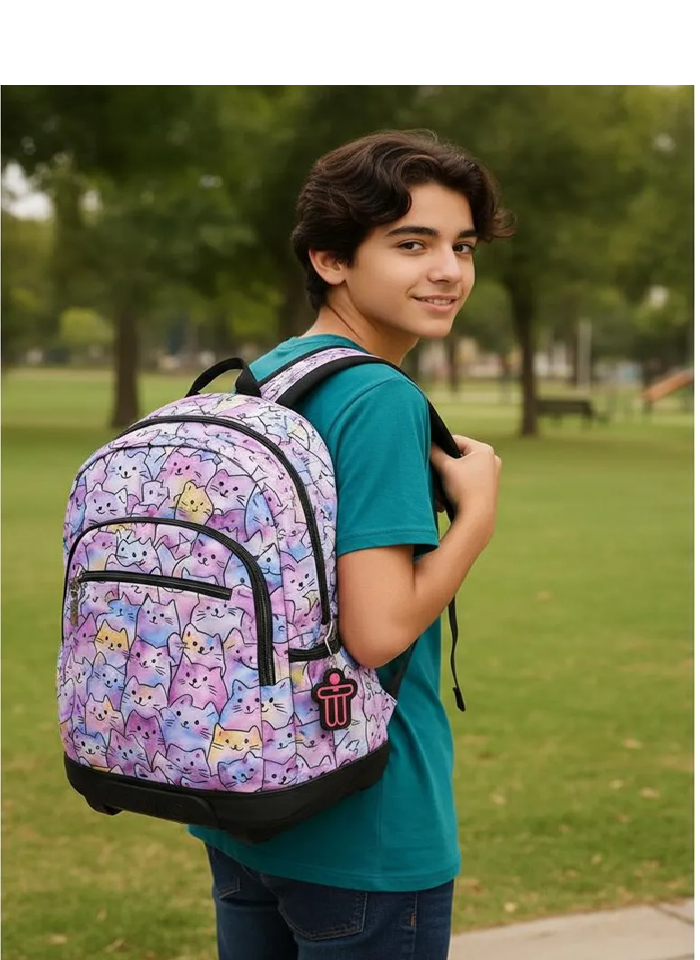 Morral Con Rueda Bomper Renglon Glitter 1i2-3