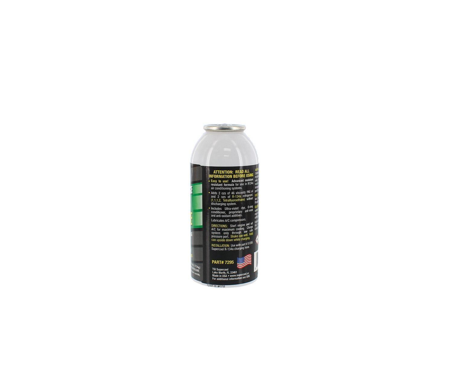 Carga Aceite PAG 46 + Detector De Fugas UV + Refrigerante R134A 4OZ Aerosol SUPERCOOL-3