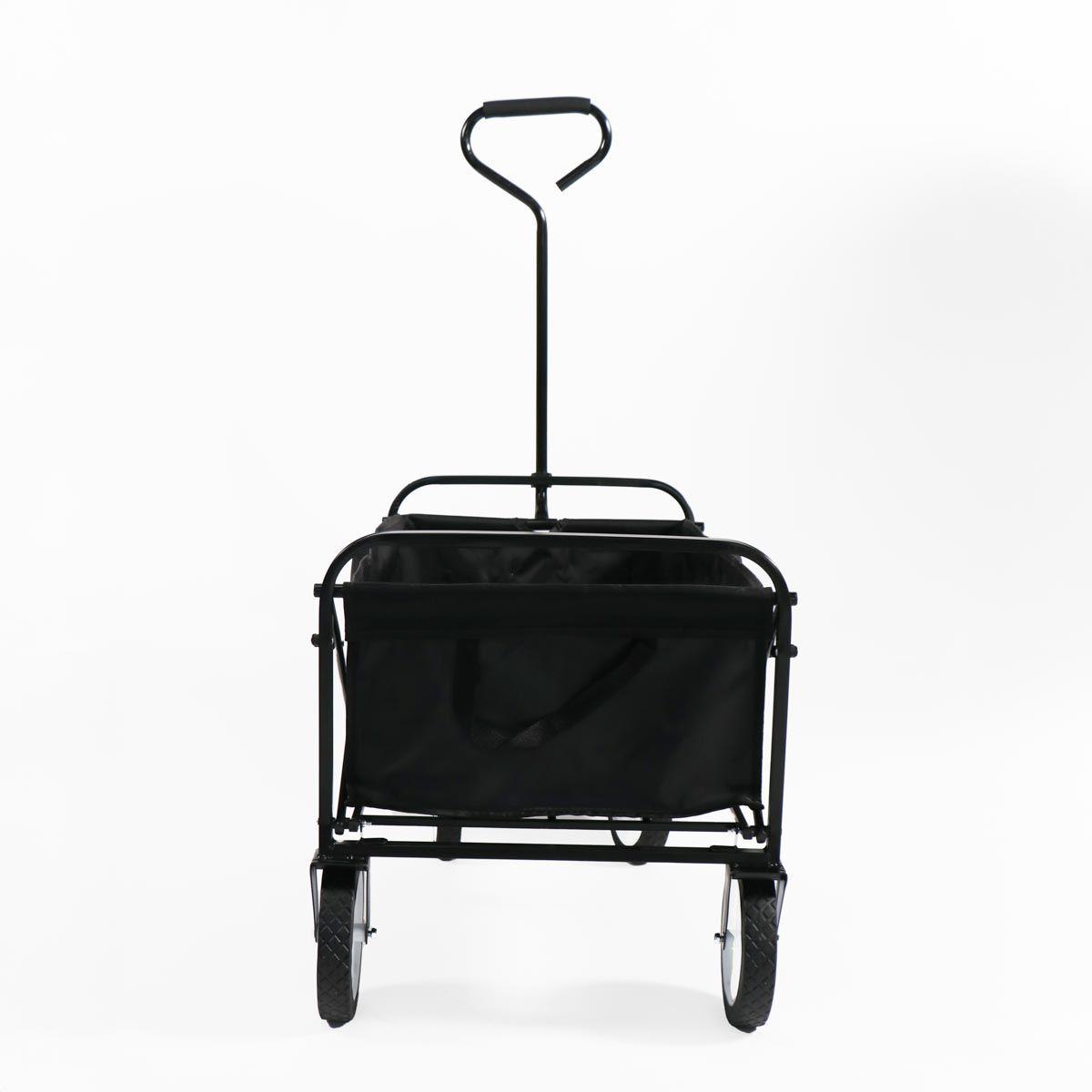 CARRO PLEGABLE DE ARRASTRE OUTDOOR CON RUEDAS NEGRO 90X50X65CM-3
