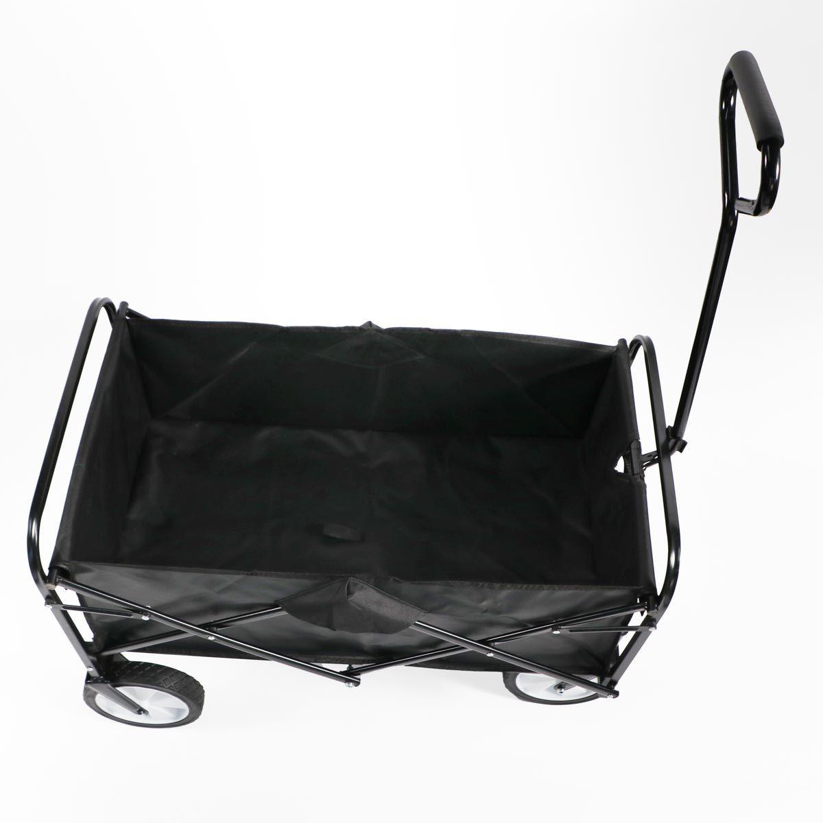 CARRO PLEGABLE DE ARRASTRE OUTDOOR CON RUEDAS NEGRO 90X50X65CM-4