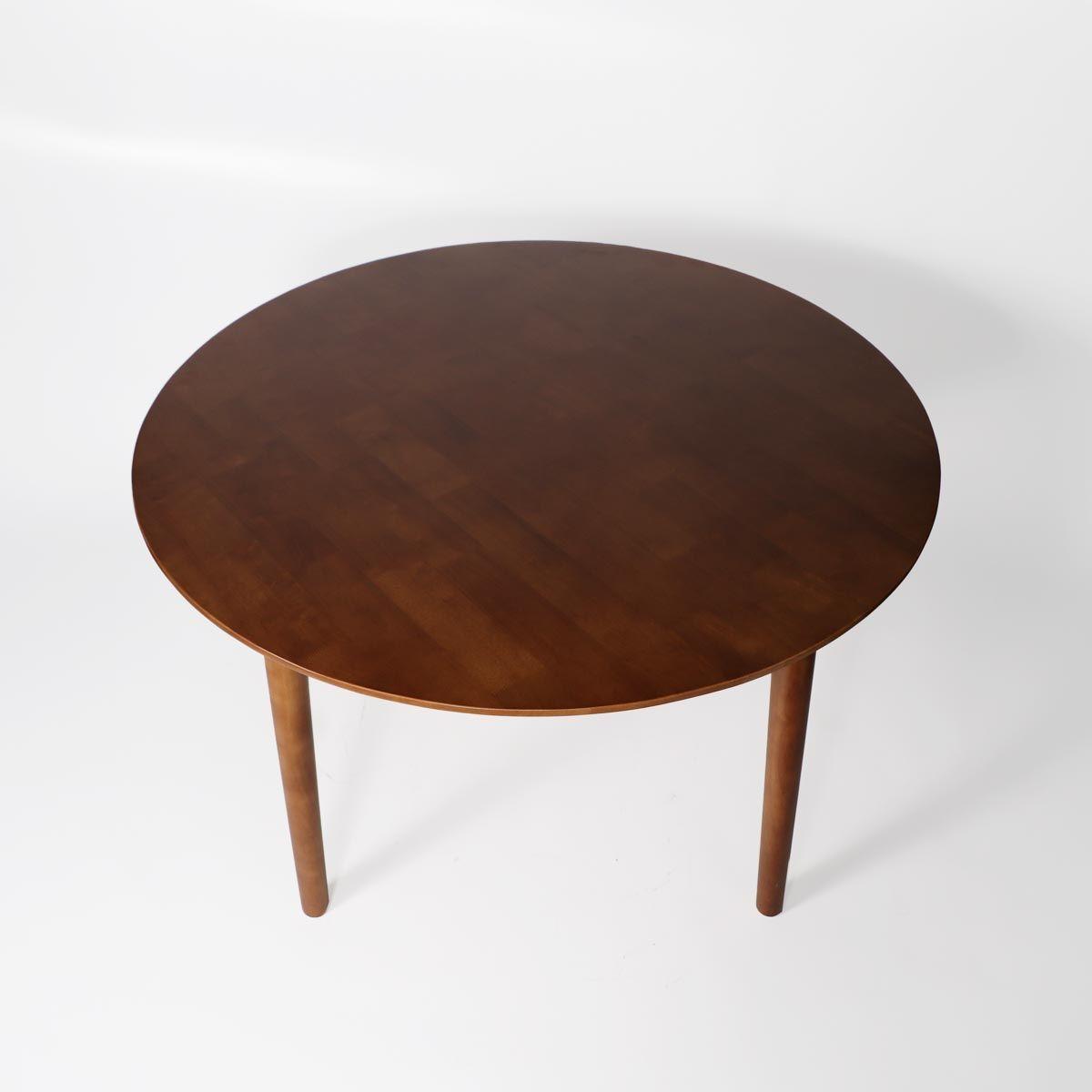 Mesa de comedor Chopin redonda madera de caucho café claro 120 cm-1