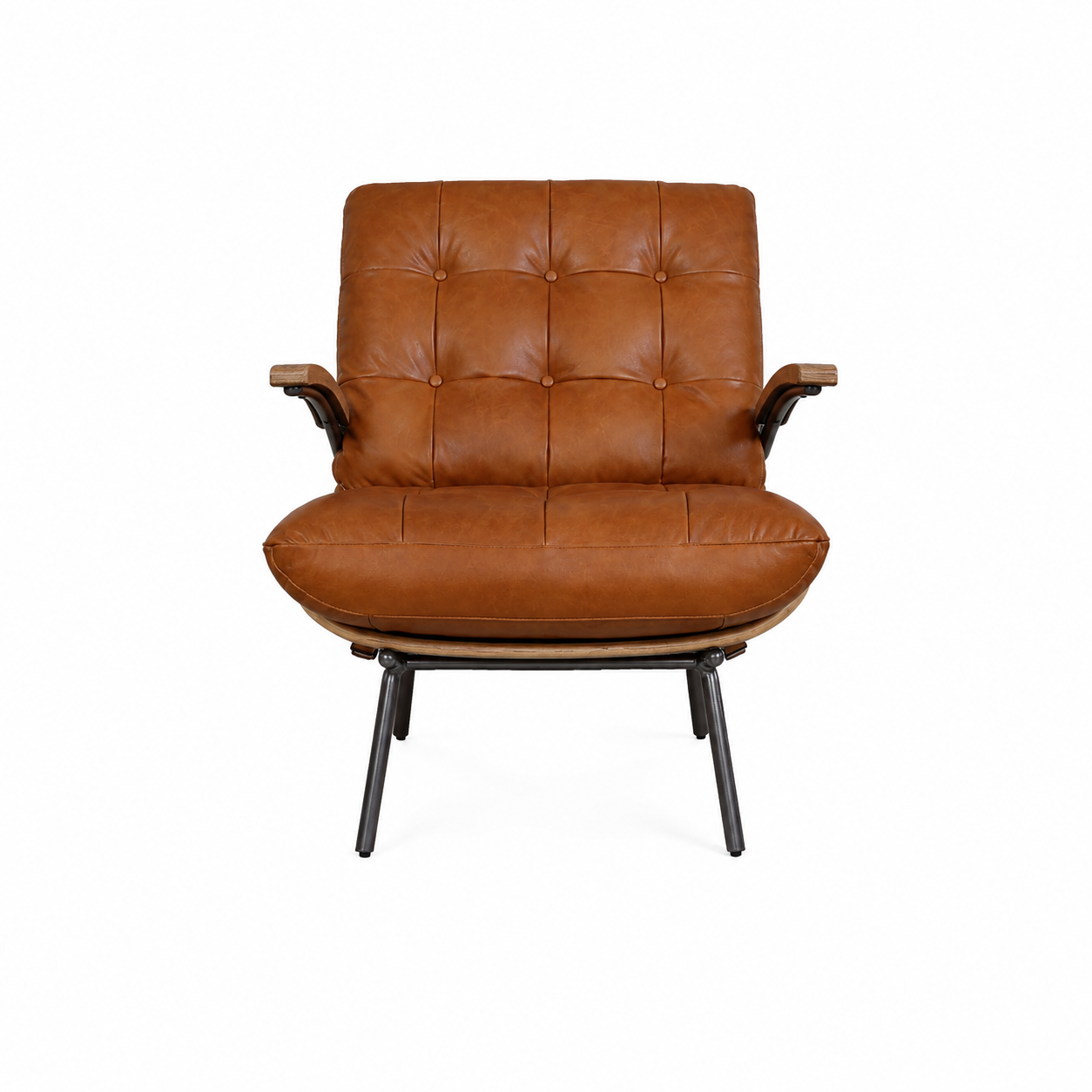 POLTRONA ARMONY CUERO FULL GRAIN CARAMELO 73 x 91 x 83 CM-3
