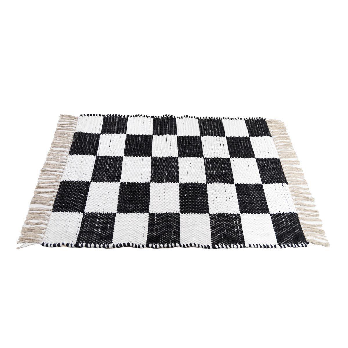 Bajada de cama Jakarta de yute y algodón 60x90 cm-3