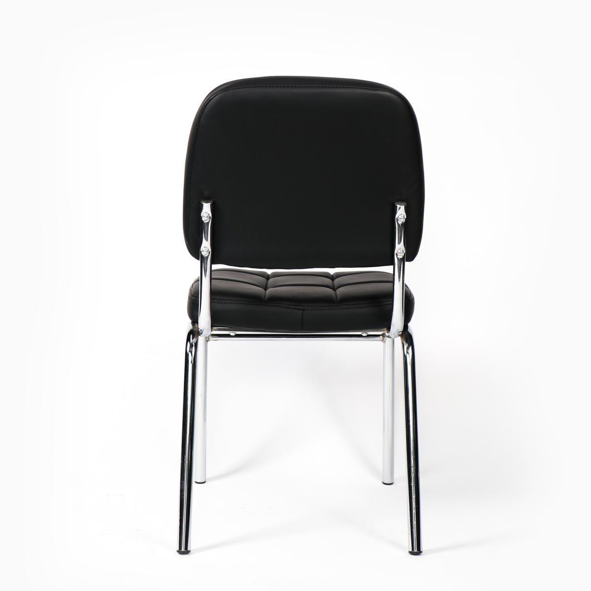 Silla de Oficina Spider Eco-Cuero y acero cromado-2