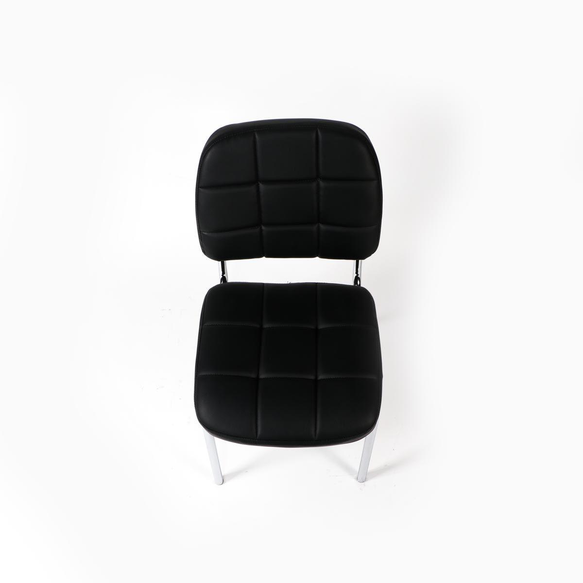Silla de Oficina Spider Eco-Cuero y acero cromado-3