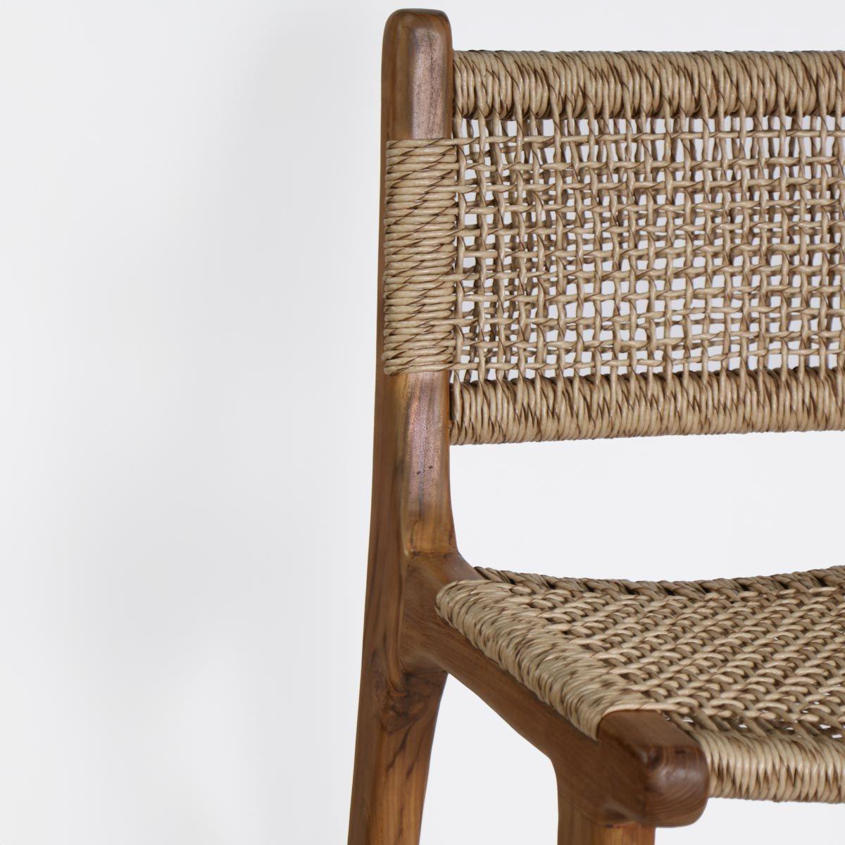 Silla de Bar Alfred madera fibra sintética color natural h72cm-2