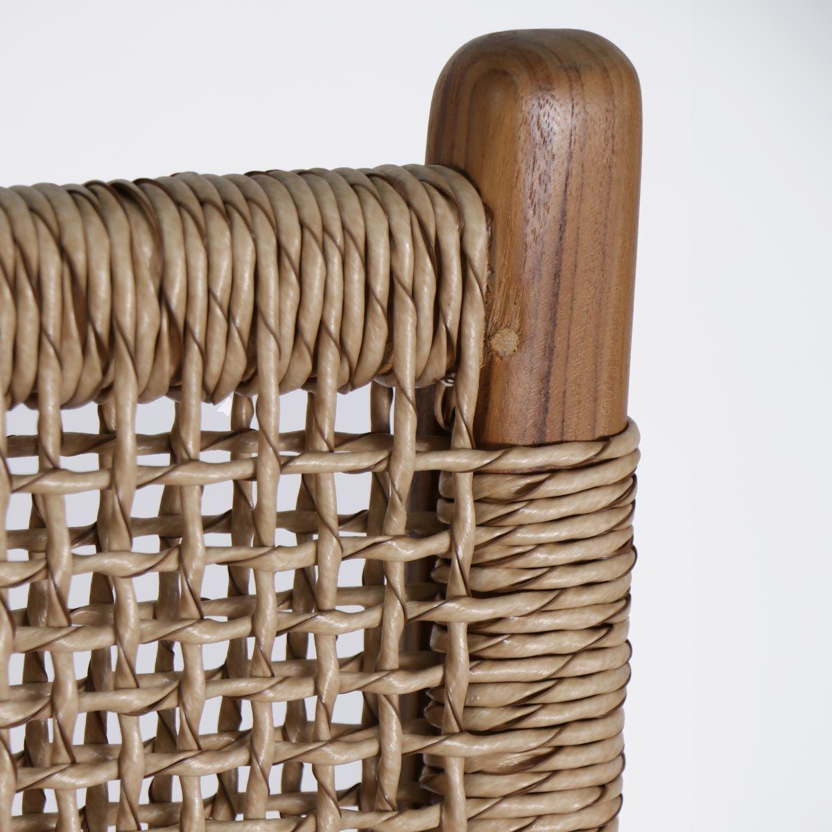 Silla de Bar Alfred madera fibra sintética color natural h72cm-6