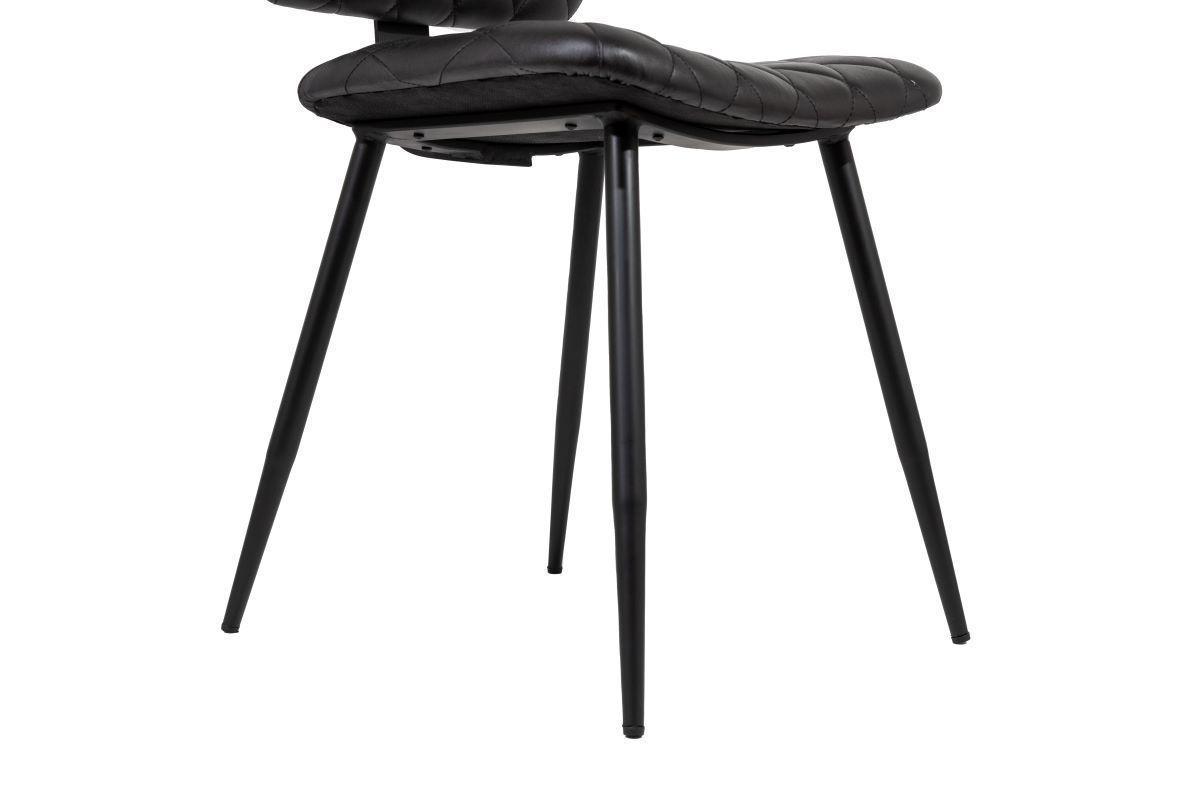 Silla Lisboa Cuero Natural Top Grain Negro 50x44x78 cm-4