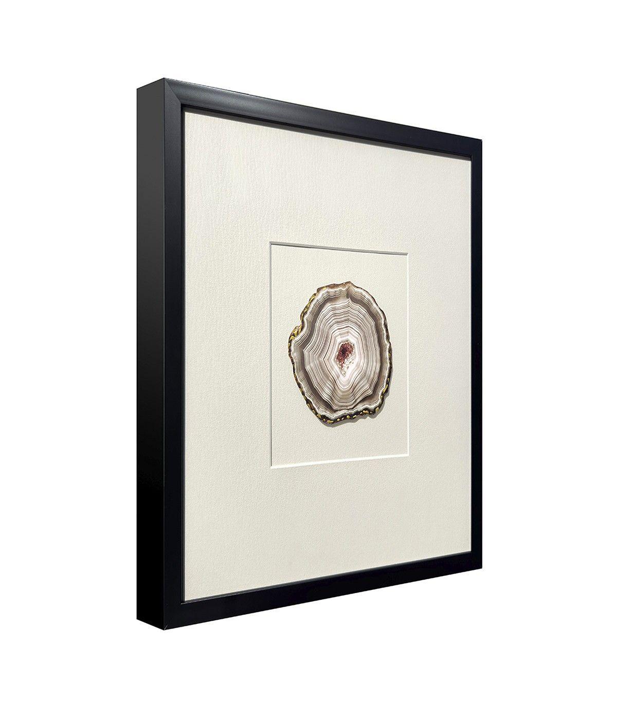 Cuadro Decorativo La Ventana VI | Beige y Negro con Relieve Marco Madera negro 45x45 cm-2