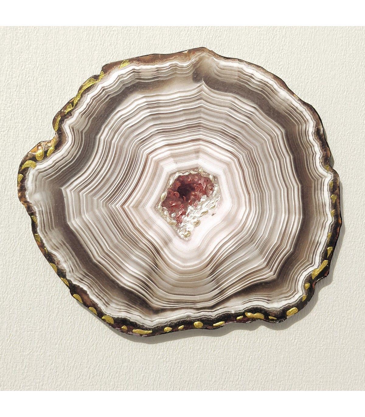 Cuadro Decorativo La Ventana VI | Beige y Negro con Relieve Marco Madera negro 45x45 cm-3