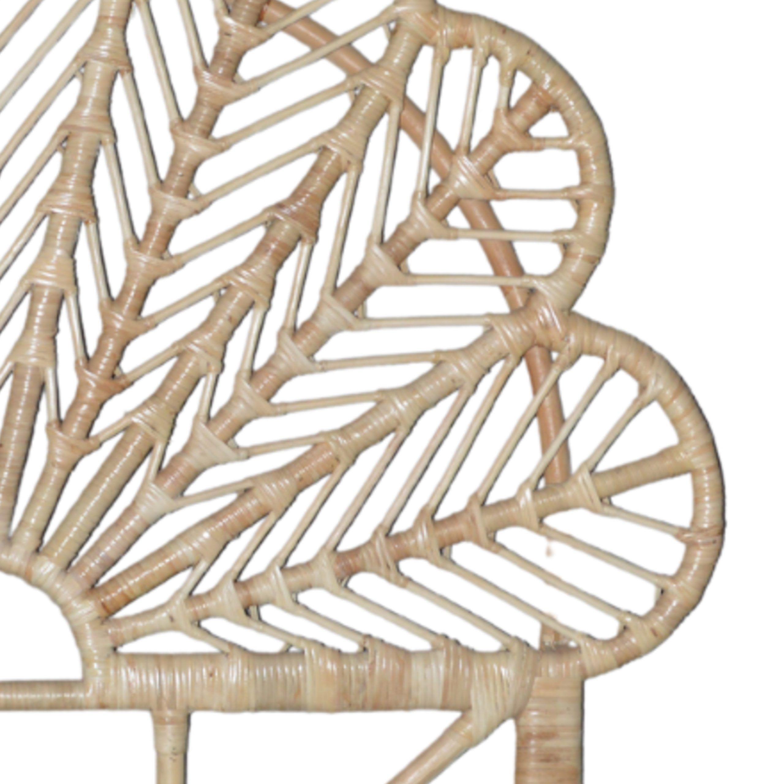 Respaldo de cama flor rattan natural 160 cm-1