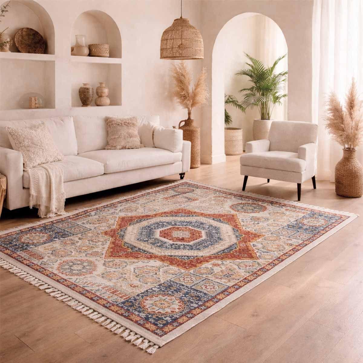 Alfombra Turca Antiq Mix de Colores Rectangular Poliéster 160 x 230 cm-3