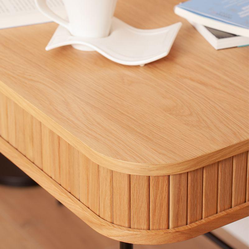 Escritorio Vigeland de Madera Roble Natural 120×60 cm con Puerta Corredera-3