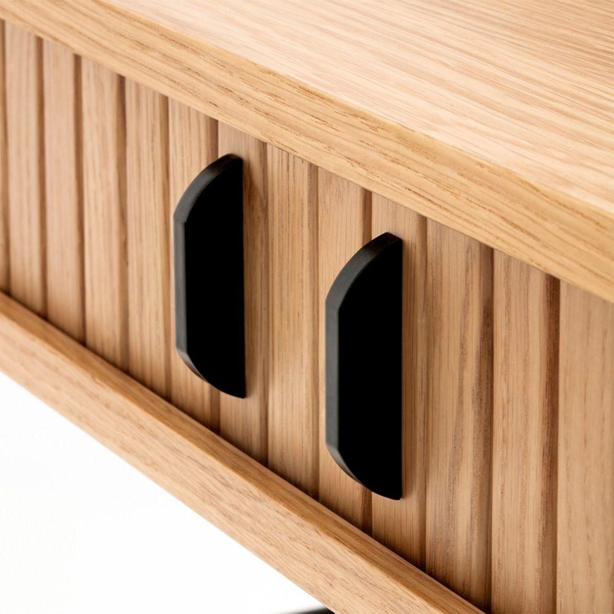 Escritorio Vigeland de Madera Roble Natural 120×60 cm con Puerta Corredera-4