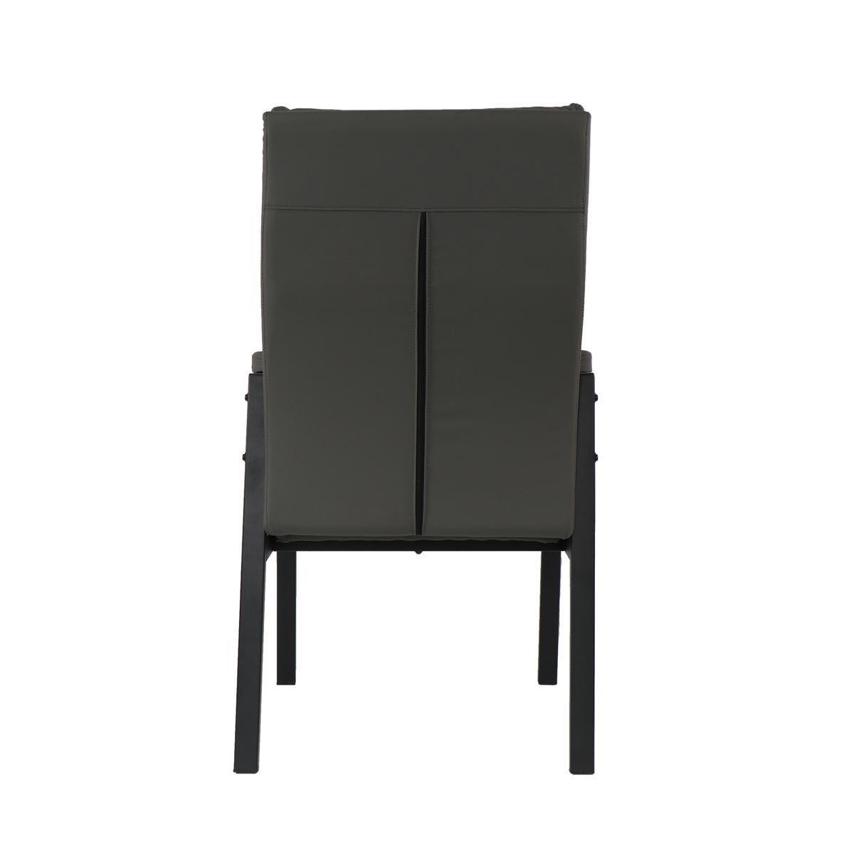 Silla ejecutiva Hamilton Eco-Cuero + acero negro opaco-3