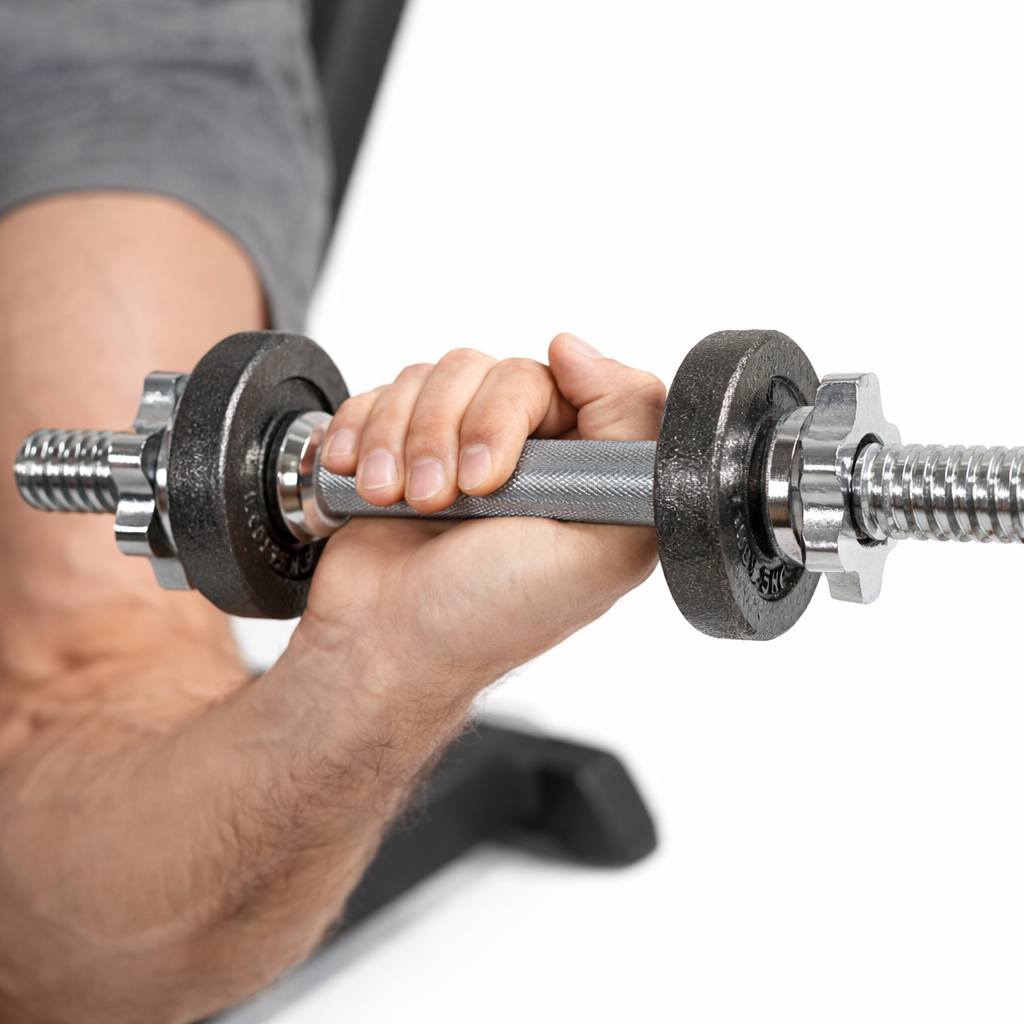 Barra para Mancuerna 35 cm Acero Cromado – Uso Fitness-2