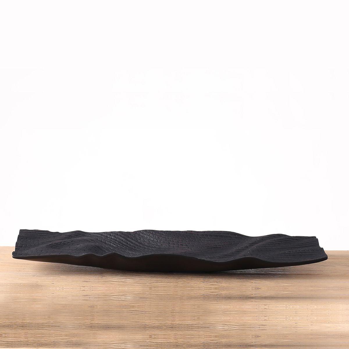 ADORNO RECTANGULO AQUILES  POLIRESINA NEGRO 80,5X27X7-0