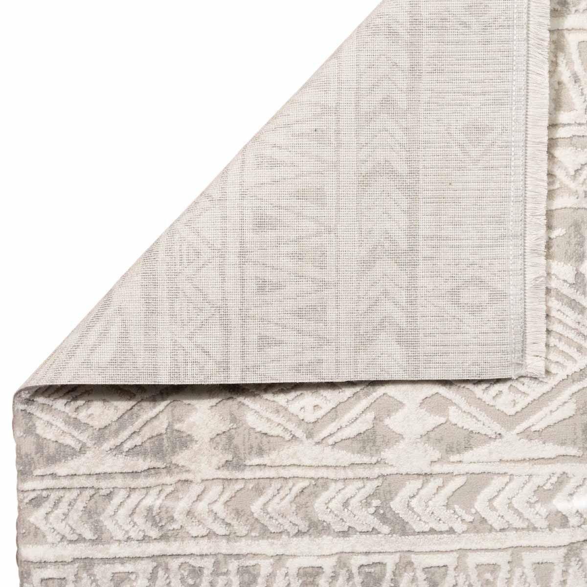 Alfombra Turca Vaivien Rectangular Poliéster Beige con Blanco 160 x 230 cm-3