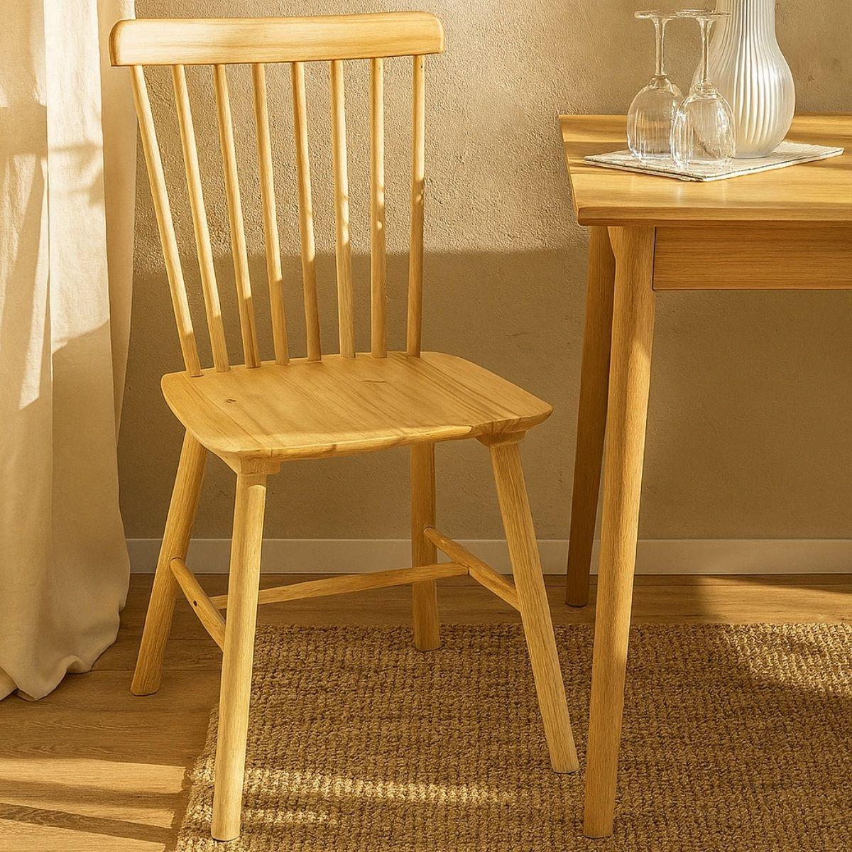Silla Windsor madera de caucho color natural-1