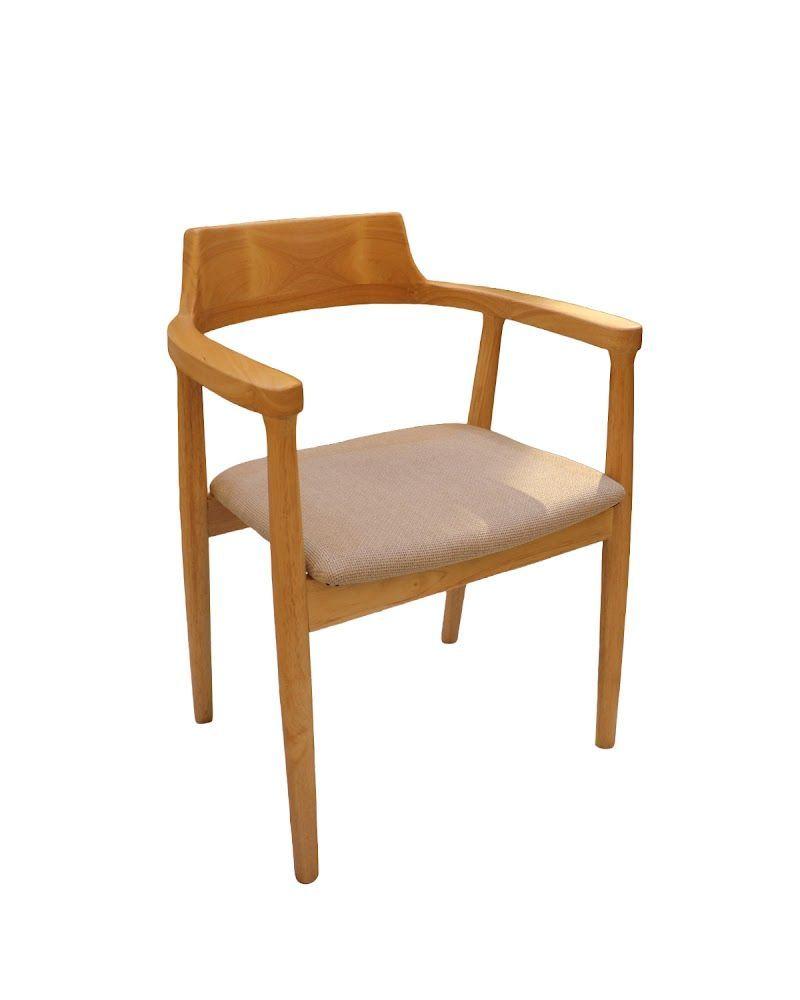 Silla Charm Tela Lino Beige y Madera de Caucho Claro 59x53x78 cm-0