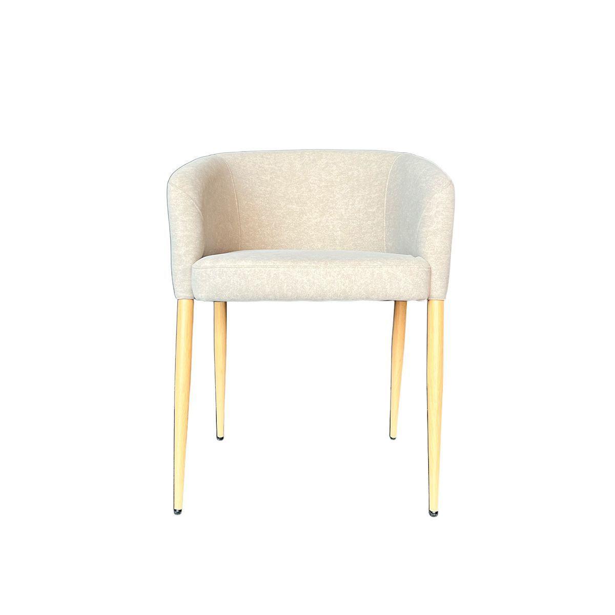 Silla Thomas Tela Beige Patas en Madera-2