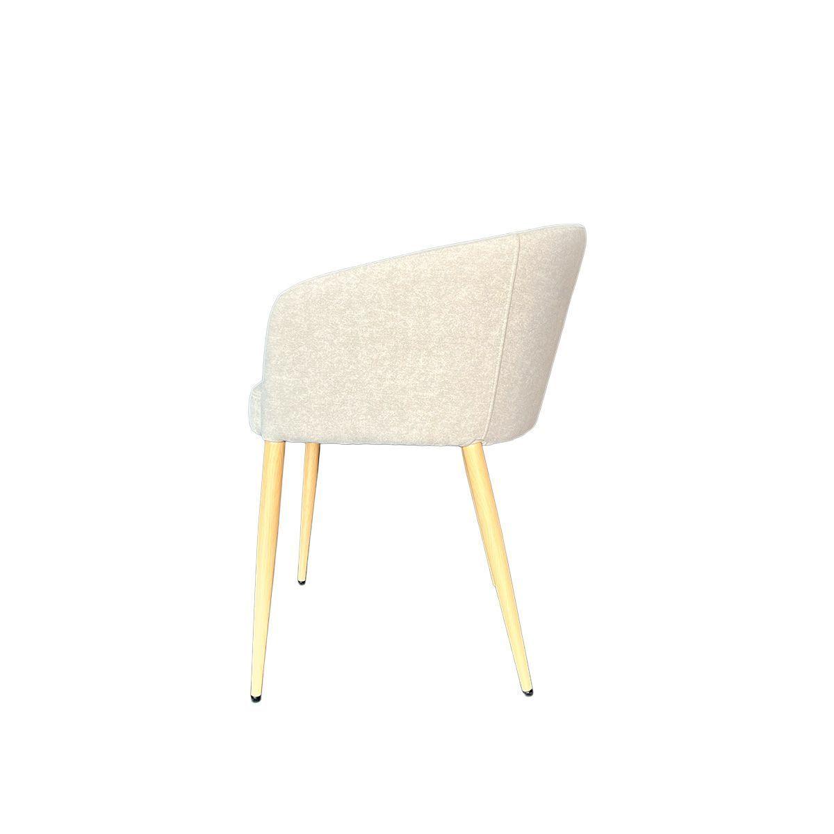 Silla Thomas Tela Beige Patas en Madera-3