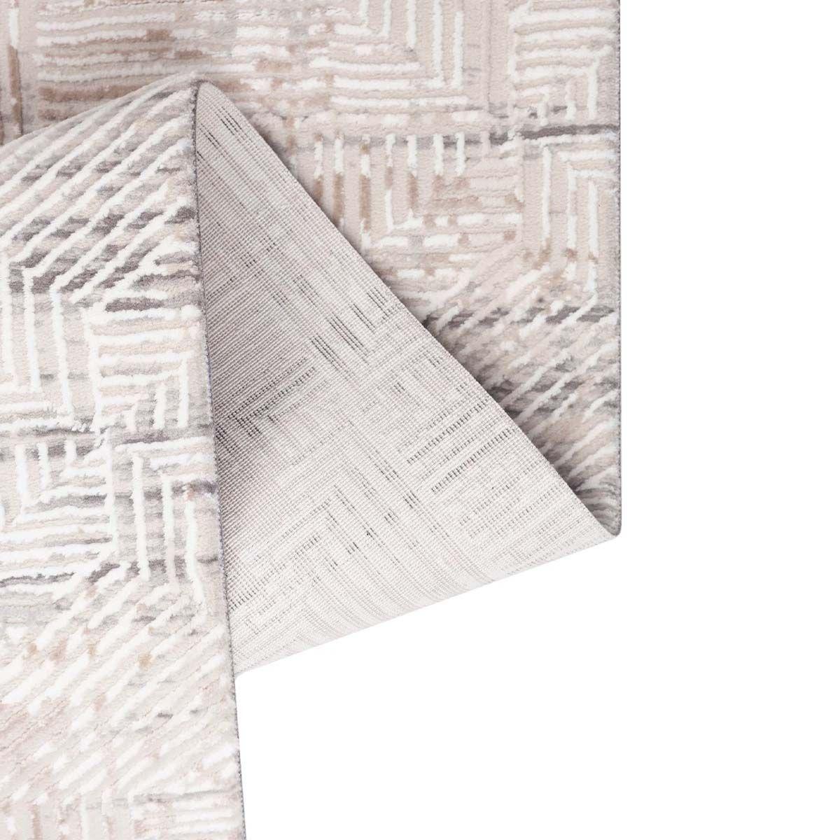 Alfombra Turca Vaivien Tornado Beige y Gris Rectangular de Poliéster 200 x 290 cm-2