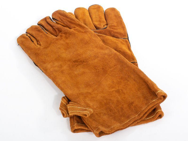 Par de Guantes de Cuero Gamuza para parrilla-4