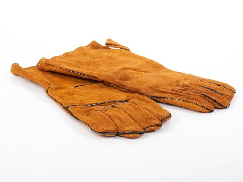 Par de Guantes de Cuero Gamuza para parrilla-3