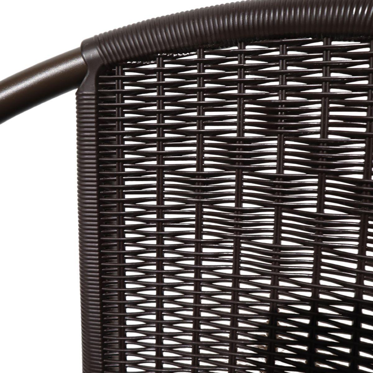 Silla genovia de rattan plástico café-3