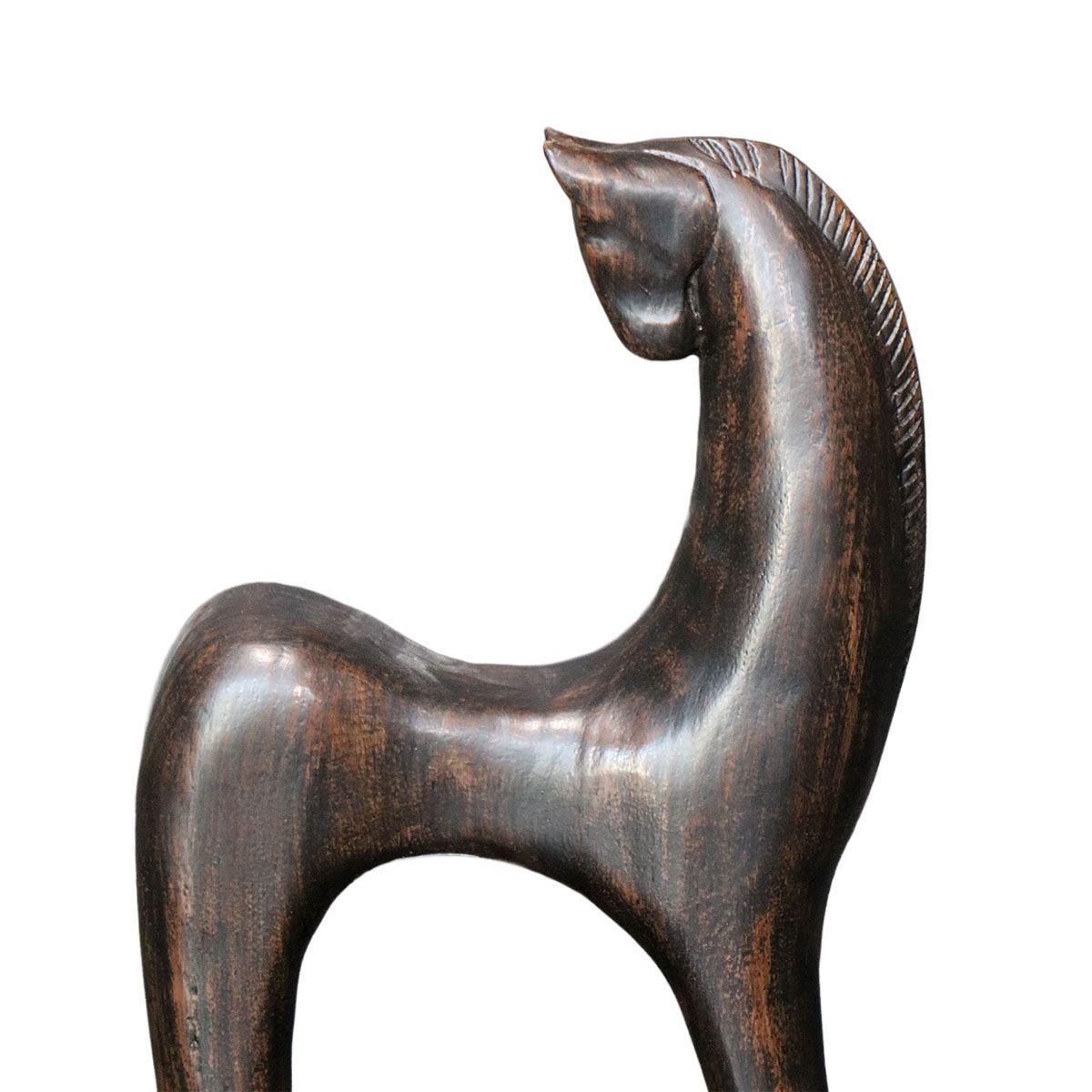 ADORNO CABALLO DADI POLIRESINA CAFÉ 19 x 7 x 30 CM-2