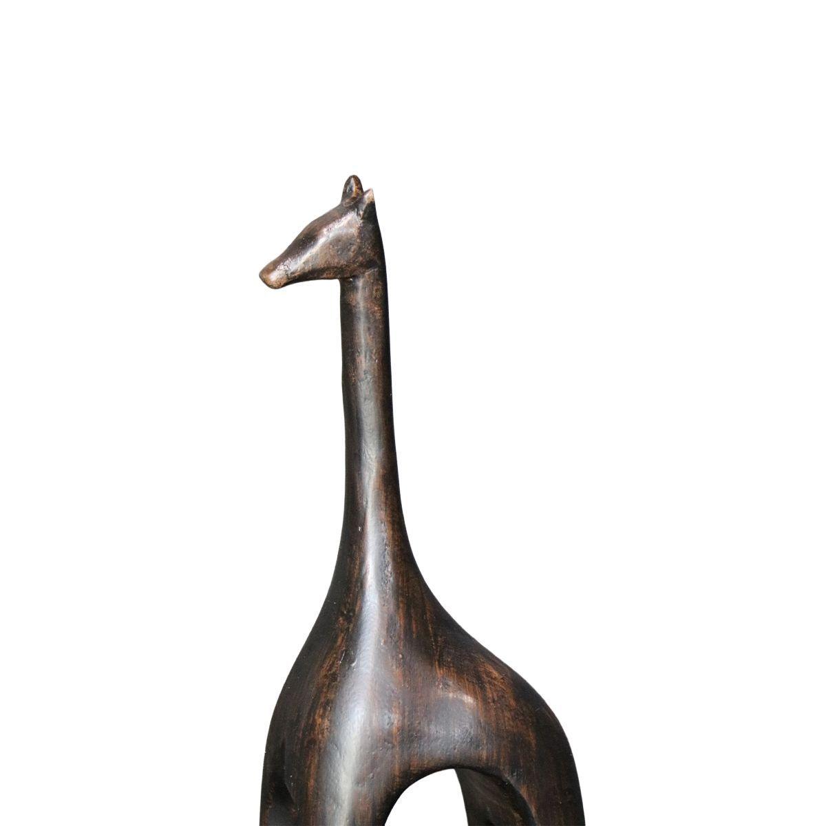 ADORNO JIRAFA RUDY POLIRESINA COGNAC 10,5 x 8 x 31 CM-2