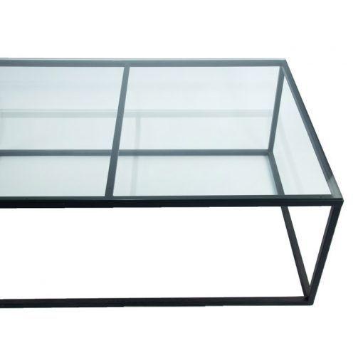 Mesa de vidrio con base de metal 120-2