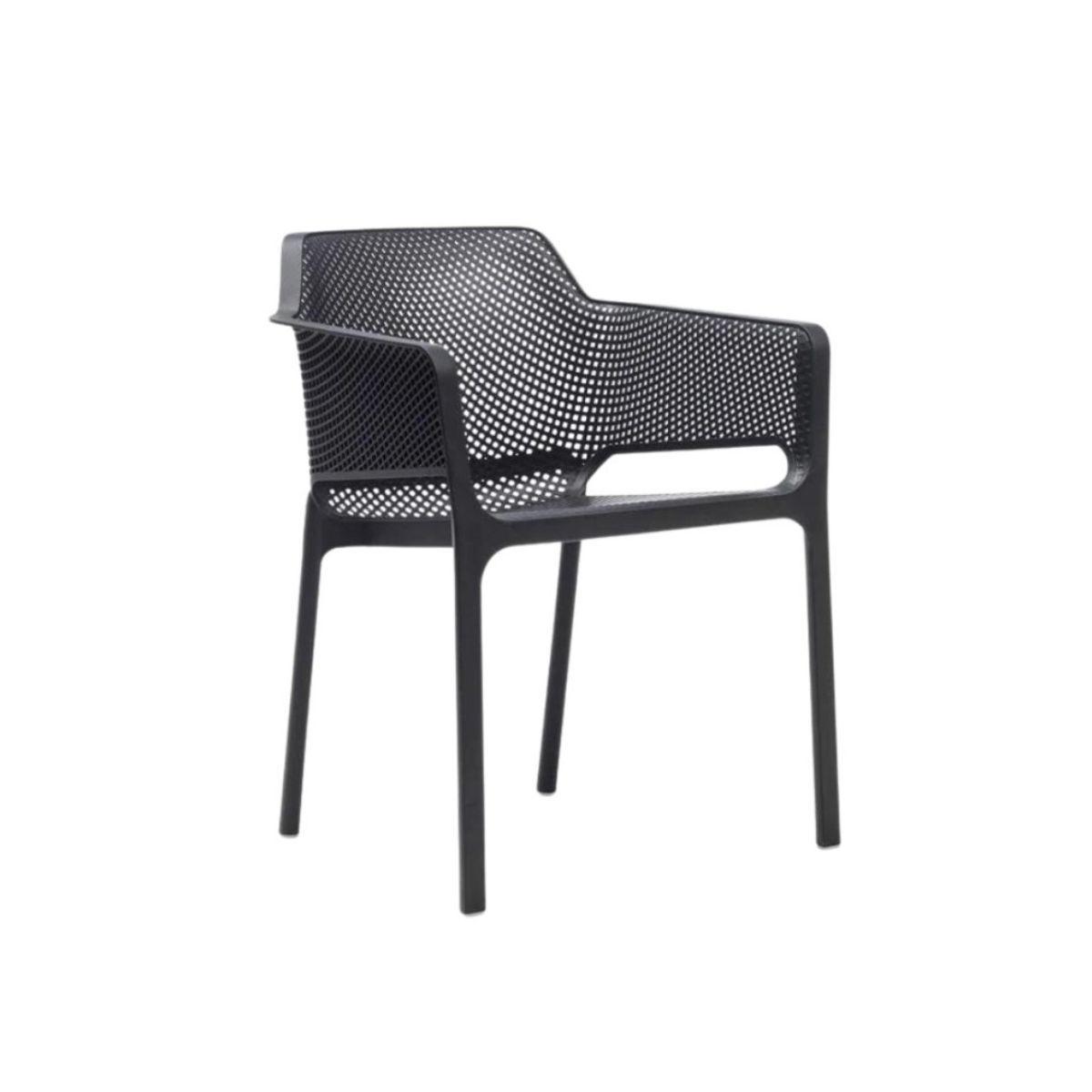 Silla Marion con brazos color negro-0
